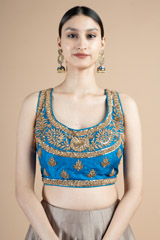 Blue Zari Blouse1925  video